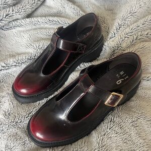 Mix No. 6 Burgundy T-Strap Loafers